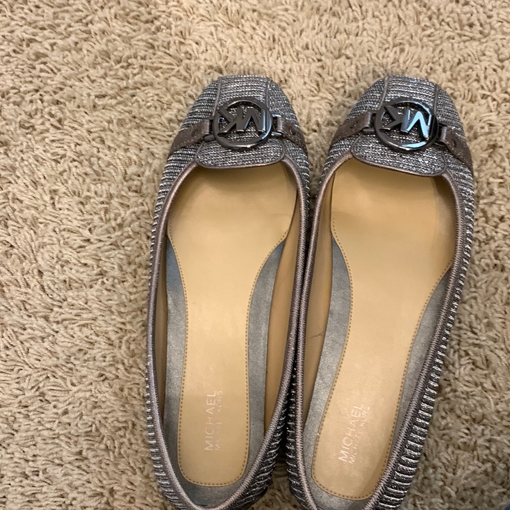 MICHAEL Michael Kors Silver Flats - Size 9